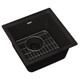 Elkay Quartz Classic 15-3/4" x 15-3/4" x 7-11/16", Single Bowl Dual Mount Bar Sink Kit, Black