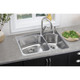 Elkay Dayton Stainless Steel 33" x 22" x 8", 2L-Hole 60/40 Double Bowl Dual Mount Sink