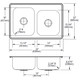 Elkay Dayton Stainless Steel 33" x 22" x 8-3/16" Offset 4-Hole Double Bowl Drop-in Sink
