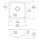 Elkay Lustertone Classic Stainless Steel 14-1/2" x 14-1/2" x 5-1/2", Single Bowl Undermount ADA Sink w/Perfect Drain