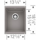 Blanco 513425 Precis Medium Single - Metallic Gray Undermount