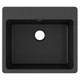 Elkay Quartz Classic 25" x 22" x 9-1/2" Single Bowl Drop-in Sink Black