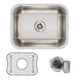 Elkay Lustertone Classic Stainless Steel 14-1/2" x 11-3/4" x 7", Single Bowl Undermount Bar Sink Kit