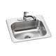 Elkay Dayton Stainless Steel 25" x 22" x 8-1/16" 3-Hole Single Bowl Drop-in Sink and Faucet Kit