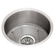 Elkay Lustertone Classic Stainless Steel 14-3/8" x 14-3/8" x 6" Single Bowl Undermount Sink Kit