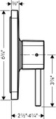 AXOR 11408001 Urquiola Pressure Balance Trim in Chrome
