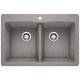 Blanco 440220 Diamond Equal Double Bowl Silgranit II- Anthracite Drop In Kitchen Sink