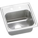 Elkay Lustertone Classic Stainless Steel 15" x 15" x 7-1/8" 2-Hole Single Bowl Drop-in Bar Sink with Quick-clip and 3-1/2" Drain