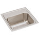 Elkay Lustertone Classic Stainless Steel 15" x 15" x 7-1/8", 0-Hole Single Bowl Drop-in Bar Sink with 3-1/2" Drain