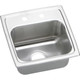 Elkay Lustertone Classic Stainless Steel 15" x 15" x 7-1/8", 0-Hole Single Bowl Drop-in Bar Sink with Quick-clip and 3-1/2" Drain