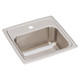 Elkay Lustertone Classic Stainless Steel 15" x 15" x 7-1/8" 1-Hole Single Bowl Drop-in Bar Sink with 2" Drain