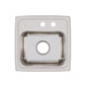 Elkay Lustertone Classic Stainless Steel 15" x 15" x 7-1/8", MR2-Hole Single Bowl Drop-in Bar Sink with 3-1/2" Drain