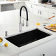 Blanco 442916: Diamond Collection 33.5" Super Single Bowl Kitchen Sink - Coal Black