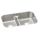 Elkay Lustertone Classic Stainless Steel 32-1/2" x 18-1/8" x 8", Equal Double Bowl Undermount Sink with Aqua Divide