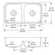 Elkay Lustertone Classic Stainless Steel 32-1/2" x 18-1/8" x 8", Equal Double Bowl Undermount Sink with Aqua Divide