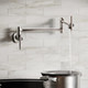 Elkay Avado Wall Mount Single Hole Pot Filler Kitchen Faucet with Lever Handles Chrome