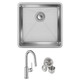 Elkay Crosstown 18 Gauge Stainless Steel 18-1/2" x 18-1/2" x 9" Single Bowl Undermount Sink & Faucet Kit with Drain