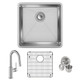 Elkay Crosstown 18 Gauge Stainless Steel 18-1/2" x 18-1/2" x 9" Single Bowl Undermount Sink & Faucet Kit with Bottom Grid & Drain