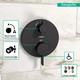 Hansgrohe 15757671 Ecostat S Thermostatic Trim with Volume Control in Matte Black