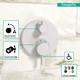 Hansgrohe 15757701 Ecostat S Thermostatic Trim with Volume Control in Matte White