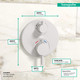 Hansgrohe 15757701 Ecostat S Thermostatic Trim with Volume Control in Matte White