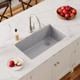 Elkay Quartz Classic 33" x 18-3/4" x 9-1/2" Single Bowl Undermount Sink Greystone