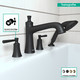 Hansgrohe 4777670 Joleena 4-Hole Roman Tub Set Trim with 1.75 GPM Handshower in Matte Black