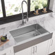 Elkay Crosstown 18 Gauge Stainless Steel 35-7/8" x 20-1/4" x 9" Single Bowl Farmhouse Sink