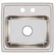 Elkay Lustertone Classic Stainless Steel 19" x 18" x 7-5/8" 2-Hole Single Bowl Drop-in Sink with Quick-clip