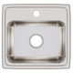 Elkay Lustertone Classic Stainless Steel 19" x 18" x 7-5/8", 1-Hole Single Bowl Drop-in Sink with Quick-clip