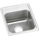 Elkay Lustertone Classic Stainless Steel 15" x 17-1/2" x 6-1/2", 0-Hole Single Bowl Drop-in ADA Sink with Quick-clip