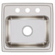 Elkay Lustertone Classic Stainless Steel 19" x 18" x 7-5/8", 3-Hole Single Bowl Drop-in Sink