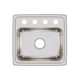 Elkay Lustertone Classic Stainless Steel 19" x 18" x 7-5/8" OS4-Hole Single Bowl Drop-in Sink