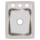 Elkay Lustertone Classic Stainless Steel 17" x 22" x 7-5/8", 3-Hole Single Bowl Drop-in Sink