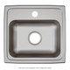 Elkay Lustertone Classic Stainless Steel 17" x 16" x 6", MR2-Hole Single Bowl Drop-in ADA Sink