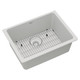 Elkay Quartz Classic 24-5/8" x 18-1/2" x 9-1/2" Single Bowl Undermount Sink Kit White