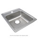 Elkay Lustertone Classic Stainless Steel 17" x 20" x 5-1/2" MR2-Hole Single Bowl Drop-in ADA Sink