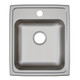 Elkay Lustertone Classic Stainless Steel 17" x 20" x 6" 1-Hole Single Bowl Drop-in ADA Sink