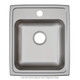 Elkay Lustertone Classic Stainless Steel 17" x 20" x 6", 0-Hole Single Bowl Drop-in ADA Sink