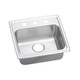 Elkay Lustertone Classic Stainless Steel 19" x 18" x 6-1/2", 0-Hole Single Bowl Drop-in ADA Sink with Quick-clip