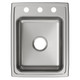 Elkay Lustertone Classic Stainless Steel 17" x 22" x 5-1/2" 3-Hole Single Bowl Drop-in ADA Sink