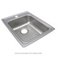 Elkay Lustertone Classic Stainless Steel 17" x 22" x 6", 1-Hole Single Bowl Drop-in ADA Sink