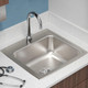Elkay Lustertone Classic Stainless Steel 19-1/2" x 19" x 7-1/2", 1-Hole Single Bowl Drop-in Sink