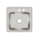 Elkay Lustertone Classic Stainless Steel 19-1/2" x 19" x 7-1/2", MR2-Hole Single Bowl Drop-in Sink
