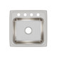 Elkay Lustertone Classic Stainless Steel 19-1/2" x 19" x 7-1/2", OS4-Hole Single Bowl Drop-in Sink