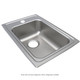 Elkay Lustertone Classic Stainless Steel 15" x 22" x 5-1/2", MR2-Hole Single Bowl Drop-in ADA Sink