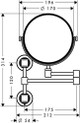 AXOR 42090000 Montreux Shaving Mirror in Chrome