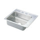 Elkay Lustertone Classic Stainless Steel 22" x 19-1/2" x 7-1/2", Single Bowl Drop-in Classroom Sink with Quick-clip