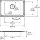 Elkay Lustertone Classic Stainless Steel 25" x 17" x 5-1/2", 2-Hole Single Bowl Drop-in Classroom ADA Sink