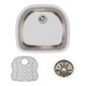 Elkay Lustertone Classic Stainless Steel, 23-5/8" x 21-1/4" x 7-1/2", Single Bowl Undermount Sink Kit